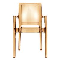 Arthur Polycarbonate Arm Chair Amber ISP053-TAMB - 2