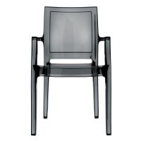 Arthur Polycarbonate Arm Chair Black ISP053-TBLA - 2