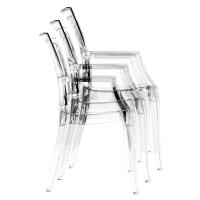 Arthur Polycarbonate Arm Chair Black ISP053-TBLA - 5
