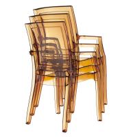 Arthur Polycarbonate Arm Chair Amber ISP053-TAMB - 7