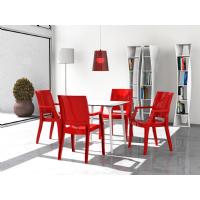 Arthur Polycarbonate Arm Chair Red ISP053-GRED - 9