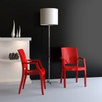 Arthur Polycarbonate Arm Chair Red ISP053-GRED - 10