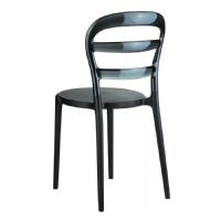 Miss Bibi Chair Black with Transparent Black Back ISP055-BLA-TBLA - 1