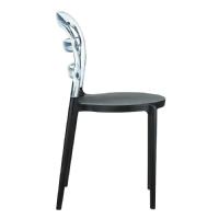 Miss Bibi Chair Black with Transparent Back ISP055-BLA-TCL - 3