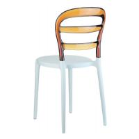 Miss Bibi Dining Chair White Amber ISP055-WHI-TAMB - 1