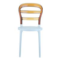 Miss Bibi Dining Chair White Amber ISP055-WHI-TAMB - 2