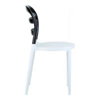 Miss Bibi Dining Chair White Black ISP055-WHI-TBLA - 3