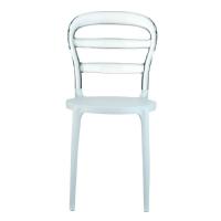 Miss Bibi Dining Chair White Transparent ISP055-WHI-TCL - 2