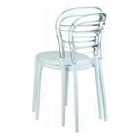Miss Bibi Dining Chair White Transparent ISP055-WHI-TCL - 4