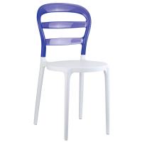 Miss Bibi Dining Chair White Violet ISP055-WHI-TVIO