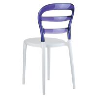 Miss Bibi Dining Chair White Violet ISP055-WHI-TVIO - 1