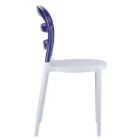 Miss Bibi Dining Chair White Violet ISP055-WHI-TVIO - 3