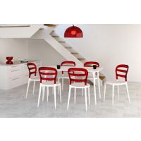 Miss Bibi Dining Chair White Black ISP055-WHI-TBLA - 5