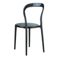 Mr Bobo Chair Black with Transparent Black Back ISP056-BLA-TBLA - 1