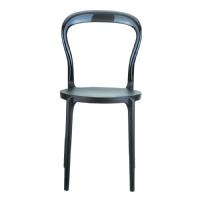 Mr Bobo Chair Black with Transparent Black Back ISP056-BLA-TBLA - 2
