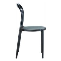 Mr Bobo Chair Black with Transparent Black Back ISP056-BLA-TBLA - 3