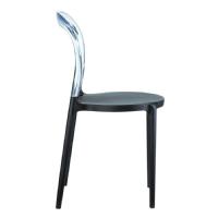 Mr Bobo Chair Black with Transparent Back ISP056-BLA-TCL - 3