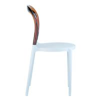 Mr Bobo Chair White with Transparent Amber Back ISP056-WHI-TAMB - 3