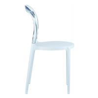 Mr Bobo Chair White with Transparent Back ISP056-WHI-TCL - 3