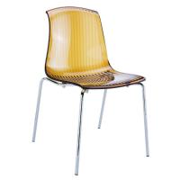 Allegra Indoor Dining Chair Transparent Amber ISP057-TAMB