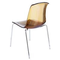 Allegra Indoor Dining Chair Transparent Amber ISP057-TAMB - 1