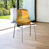 Allegra Indoor Dining Chair Transparent Amber ISP057-TAMB - 5