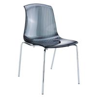 Allegra Indoor Dining Chair Transparent Black ISP057-TBLA