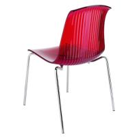 Allegra Indoor Dining Chair Transparent Red ISP057-TRED - 1