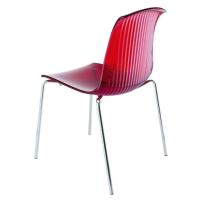 Allegra Indoor Dining Chair Transparent Red ISP057-TRED - 2