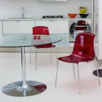 Allegra Indoor Dining Chair Transparent Red ISP057-TRED - 14