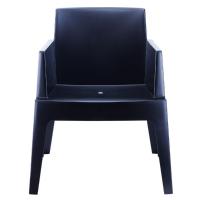 Box Outdoor Dining Chair Black ISP058-BLA - 2