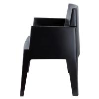Box Outdoor Dining Chair Black ISP058-BLA - 3
