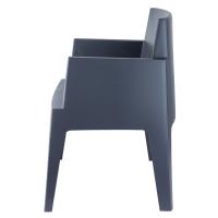 Box Outdoor Dining Chair Dark Gray ISP058-DGR - 3