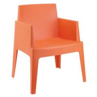 Box Outdoor Dining Chair Orange ISP058-ORA