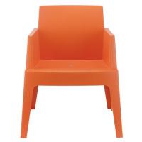 Box Outdoor Dining Chair Orange ISP058-ORA - 2