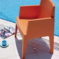 Box Outdoor Dining Chair Orange ISP058-ORA - 4