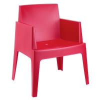 Box Outdoor Dining Chair Red ISP058-RED