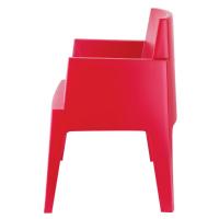 Box Outdoor Dining Chair Red ISP058-RED - 4