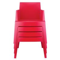 Box Outdoor Dining Chair Red ISP058-RED - 5