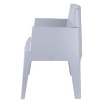 Box Outdoor Dining Chair Silver Gray ISP058-SIL - 3