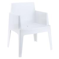 Box Outdoor Dining Chair White ISP058-WHI