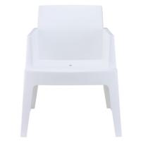 Box Outdoor Dining Chair White ISP058-WHI - 2