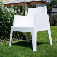 Box Outdoor Dining Chair White ISP058-WHI - 4