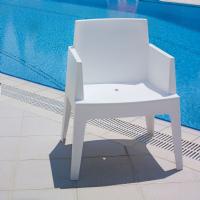 Box Outdoor Dining Chair White ISP058-WHI - 5