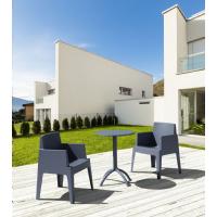 Box Outdoor Dining Chair Silver Gray ISP058-SIL - 10