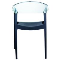 Carmen Dining Armchair Black with Transparent Back ISP059-BLA-TCL - 4