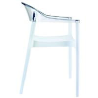 Carmen Dining Armchair White with Transparent Back ISP059-WHI-TCL - 3
