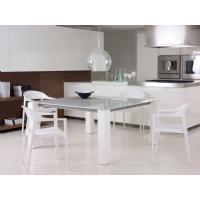 Carmen Dining Armchair White with Transparent Amber Back ISP059-WHI-TAMB - 6