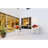 Carmen Dining Armchair White with Transparent Red Back ISP059-WHI-TRED - 12