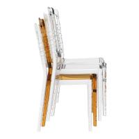 Opera Polycarbonate Dining Chair Transparent Amber ISP061-TAMB - 6